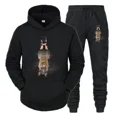 thumbnail image 2 of Chándal para hombre con estampado divertido de perro, ropa deportiva para correr, sudadera con capucha y pantalón de moda, conjunto de 2 piezas para amantes de los perros y animales, conjunto deportiv, 2 of 5