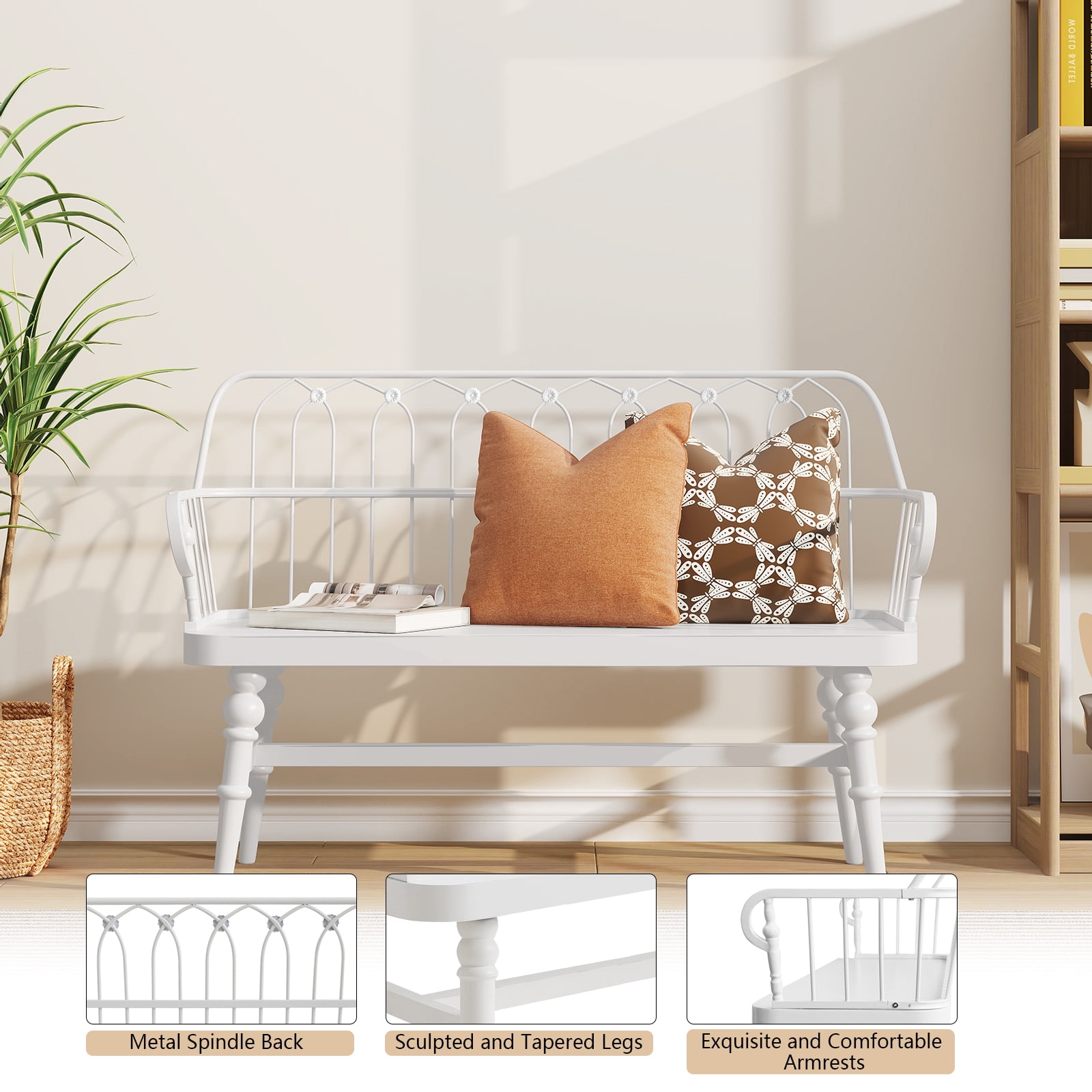 〆1/31 WHITE_WOOD_BENCH #3 Weston White Solid Maple Wood Hall Tree Bench – Upstate Amish