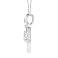 thumbnail image 2 of Angara Natural Diamond Necklace - Diamond Heart Pendant with Infinity Loop in Platinum for Women, 2 of 8
