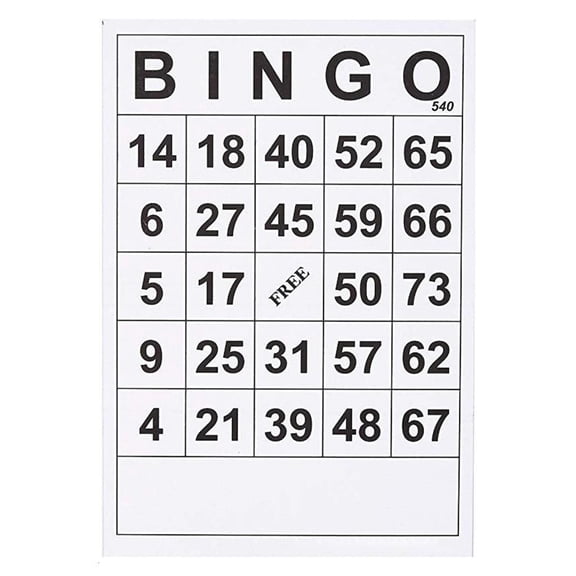 60 Pcs Non-repetitive Party Bingos Game Cards Bingos Paper Game Cards Digital Childrens Entertainment Games