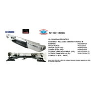 REAR STEP BUMPER ASSEMBLY; CHROME; WITHOUT PARK ASSIST SENSOR HOLES; INCLUDES BUMPER/REINFORCEMENT/BOTH PADS AND LICENSE LAMPS; MADE OF