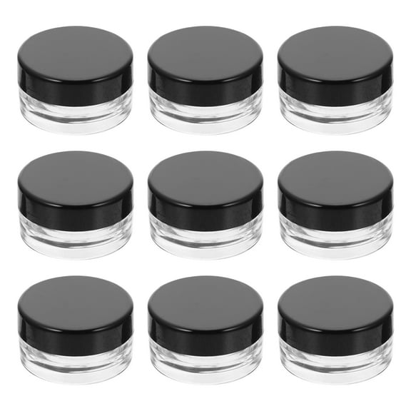 50 Pcs Powder Travel Container Round Bottom Cream Box Empty Pot Jars Cosmetic Clear Plastic Containers
