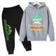 thumbnail image 3 of 2024 Nueva ropa para niños, conjunto de sudadera con capucha y pantalón, zapatillas deportivas, ropa deportiva para niños y niñas, otoño y primavera, 2 piezas, ropa para niñas pequeñas, 3 of 5