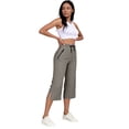 thumbnail image 6 of MLQIDK Womens Capris for Summer Elastic Waist Crop Capri Pants Knee Length Capris Pedal Pushers with Pockets Light Gray 2XL, 6 of 6