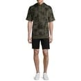 thumbnail image 4 of No Boundaries Men's and Big Men's Tie Dye Short Sleeve Hoodie, up to Size 5XL, 4 of 6