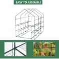thumbnail image 2 of Riedhoff  85 x 57 x 77" Walk-in Greenhouse, Mesh Side Windows, Zipper Door & 8 Tier Shelves, Clear, 2 of 9