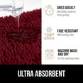 thumbnail image 5 of GORILLA GRIP Chenille Bath Rug 44x26, Rubber Backing Quick Dry Washable Microfiber Mats, Burgundy, 5 of 10