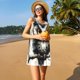 thumbnail image 3 of Easygdp Whimsical Owl On Branch para Vestido Transpirable de Mujer, Vestido Suelto de Manga Corta con Pliegues y Bolsillos para el Verano, 3 of 7