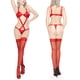 thumbnail image 2 of NECHOLOGY Ropa Interior Mujer Adulto Lencería Mujer Erótica Para Sexo Con Liguero Lencería para mujer con encaje floral a presión en la entrepierna, body de una pieza Rojo Chico, 2 of 7