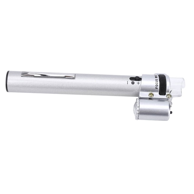 LUPA LED, Ajustable de Mano Ajustable de 100X Microscopio de Metal de PlásTiCO para Pecas para Laboratorio Para El Consultorio