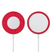Universal Silicone Shockproof Protector Compatible with Magsafe Wireless Charger - Red