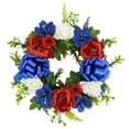thumbnail image 6 of Mainstays 17 in Outdoor Memorial Rose Peony Wreath, Red, White and Blue Color, 6 of 8