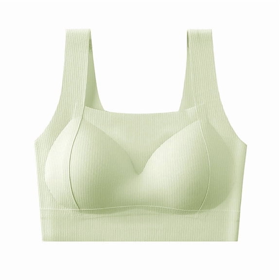 Teyfeniy Womens Jelly Bras Wireless Seamless Full Coverage Breathable Elastic Strap Solid Color Push Up Stretchy Comfy Bralettes Support Minimizer Bras
