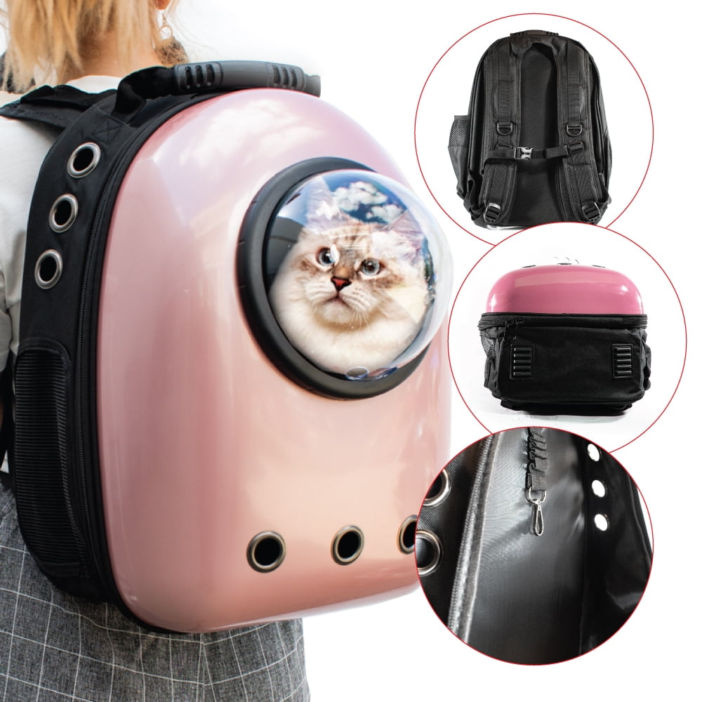 ALEKO Astronaut Bubble Window Hard Shell Pet Backpack Pink Walmart