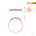 thumbnail image 5 of ANGARA Natural Half Eternity Seven Stone Amethyst Wedding Ring in 14K Rose Gold for Women (Size-2.5mm) | February Birthstone, Birthday, Anniversary, Jewelry Gift for Women | Natural Amethyst Ring, 5 of 9