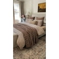 thumbnail image 4 of A And E Textiles House Brown Indian Block Print Kantha Quilt - Handmade, Cozy Throw Blanket, 4 of 8