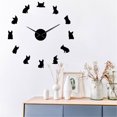 thumbnail image 1 of 3D Personality Puppy Wall Clock Large Wall Clock Diy Acrylic Clock Living Room, 1 of 3