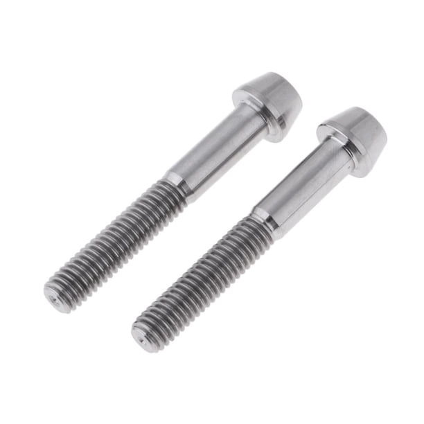 2 Unids Pack Soledad Tornillo Hexagonal M6x16-50mm Dorado Iris Plateado