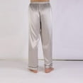 thumbnail image 2 of AMERTEER New Solid Color Silk Men‘s Casual Pajamas Loose Home Wear, 2 of 10