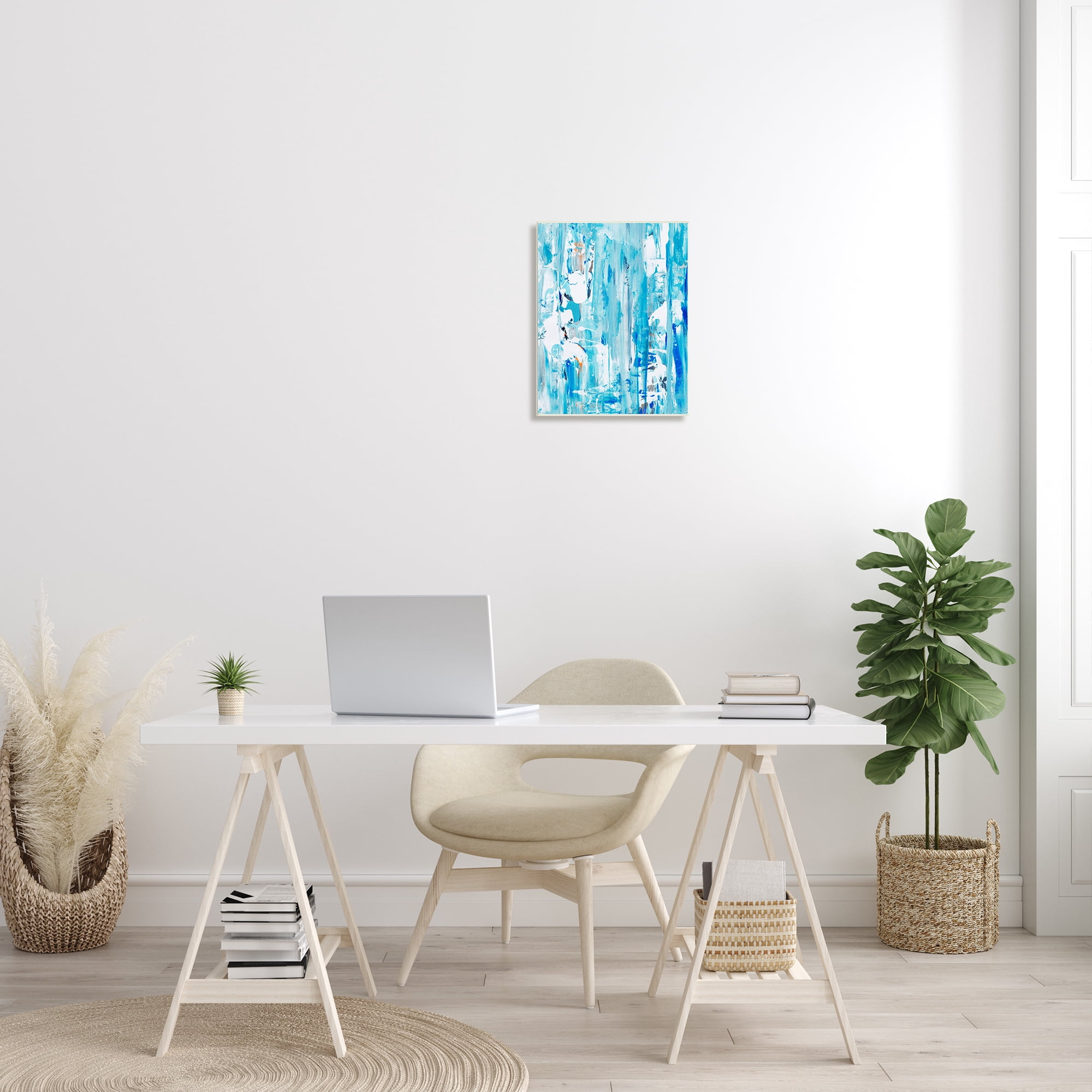 Stupell Industries Busy Blue Chaotic Abstraction Interlaced Fluid Movement, 13 x 19, Designed by Jeff Iorillo