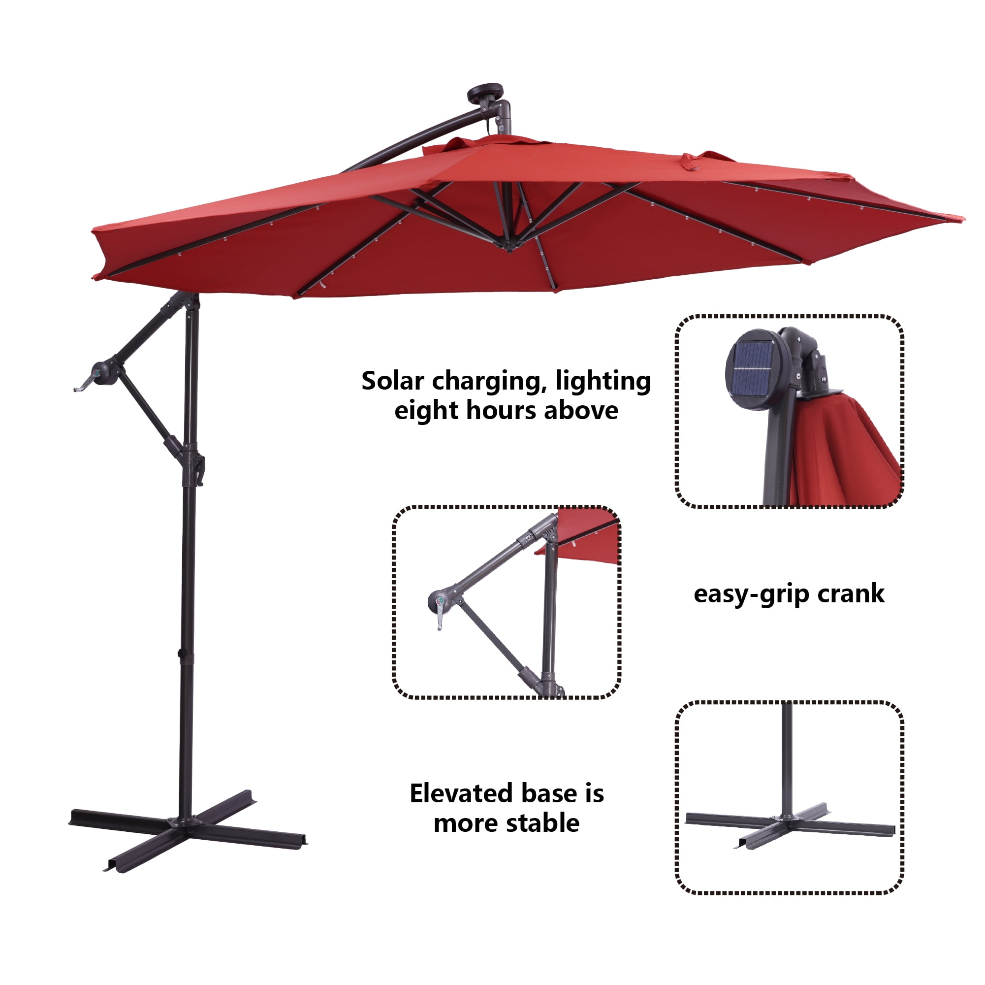 best umbrella for outdoor patio SUPERJARE 13FT Patio, Double sided Pool Umbrellas with Fade Resistant Canopy, Large Table Umbrella for Deck, Market, Backyard The base comes with Galtech 136 9' Light Canopy:Dubonnet Tweed youth snowboard bindings