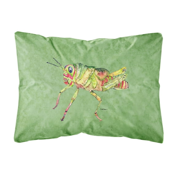 Carolines Treasures 8848PW1216 Grasshopper on Avacado Canvas Fabric Decorative Pillow, 12H x16W, multicolor