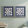 thumbnail image 3 of American Art Decor Seashell Shadowbox Set - 2-pc Natural Scallop Shell Wall Art, Champagne Frame on Blue Linen - Coastal Wall Decor for Living Room, Bedroom, Bathroom, Office, 3 of 11
