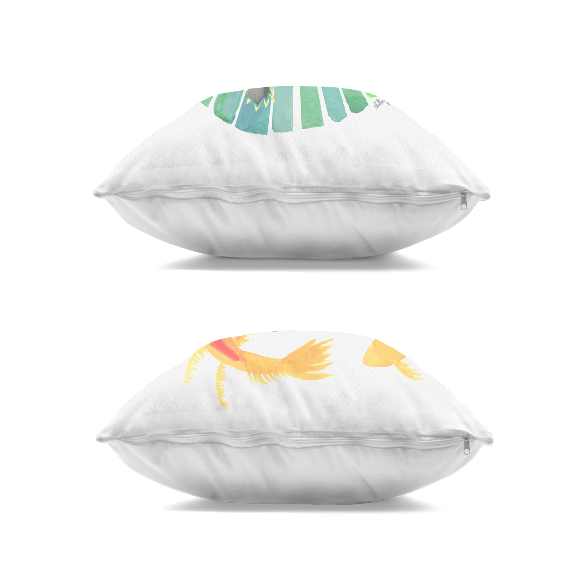 Stupell Industries Orbital Aquatic Creatures 2 Piece Decorative Printed Throw Pillow Set, design by Hillary Holt, 18 x 7 x 18