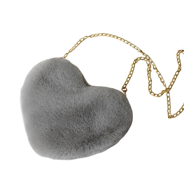 Bolso bandolera de mujer Sunnimix en forma de corazón Gris claro