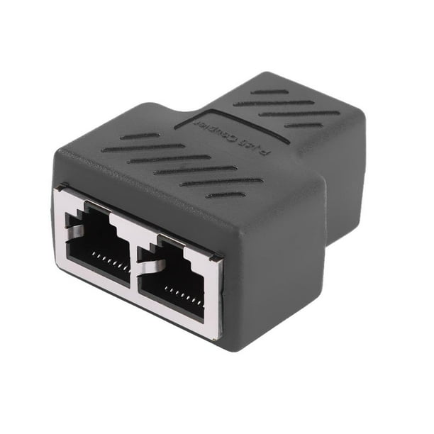 Conector Acoplador 1 A 2 Vías Cable Lan Cabezal Ethernet Red RJ45