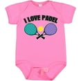 thumbnail image 3 of Inktastic I Love Padel Sports Quote Girls Baby Bodysuit, 3 of 5