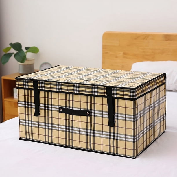 Caja de almacenamiento plegable grande de tela no tejida, caja de almacenamiento de ropa interior, edredones, caja de almacenamiento, caja de archivo para el hogar