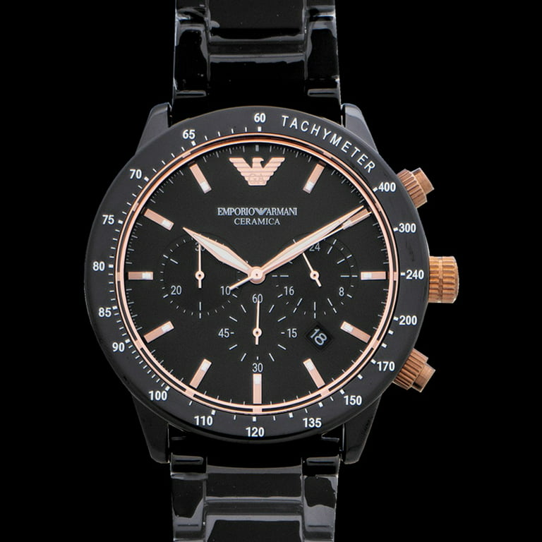 Emporio Armani Chronograph Black Watch Dial Quartz Men\'s AR70002