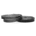 thumbnail image 3 of Sewing Trim  Hotfix Aluminum Mesh  Rhinestones Roll   Trim  Clothing Accessories  1.5m 3 Rows Aluminum Mesh Rhinestones Ribbon Sewing  Trim Clothing Accessories Black, 3 of 8