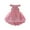 Pink, variant on Huowey Toddler Baby Children Little Girls Dresses V Neck Sequin Mesh Ruffles Party Gown Wedding Princess Dress
