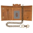 thumbnail image 4 of J.T.C Juzar Tapal Collection RFID Compact Bifold Cow Leather Wallet with Coin Pocket and Chain, 4 of 6