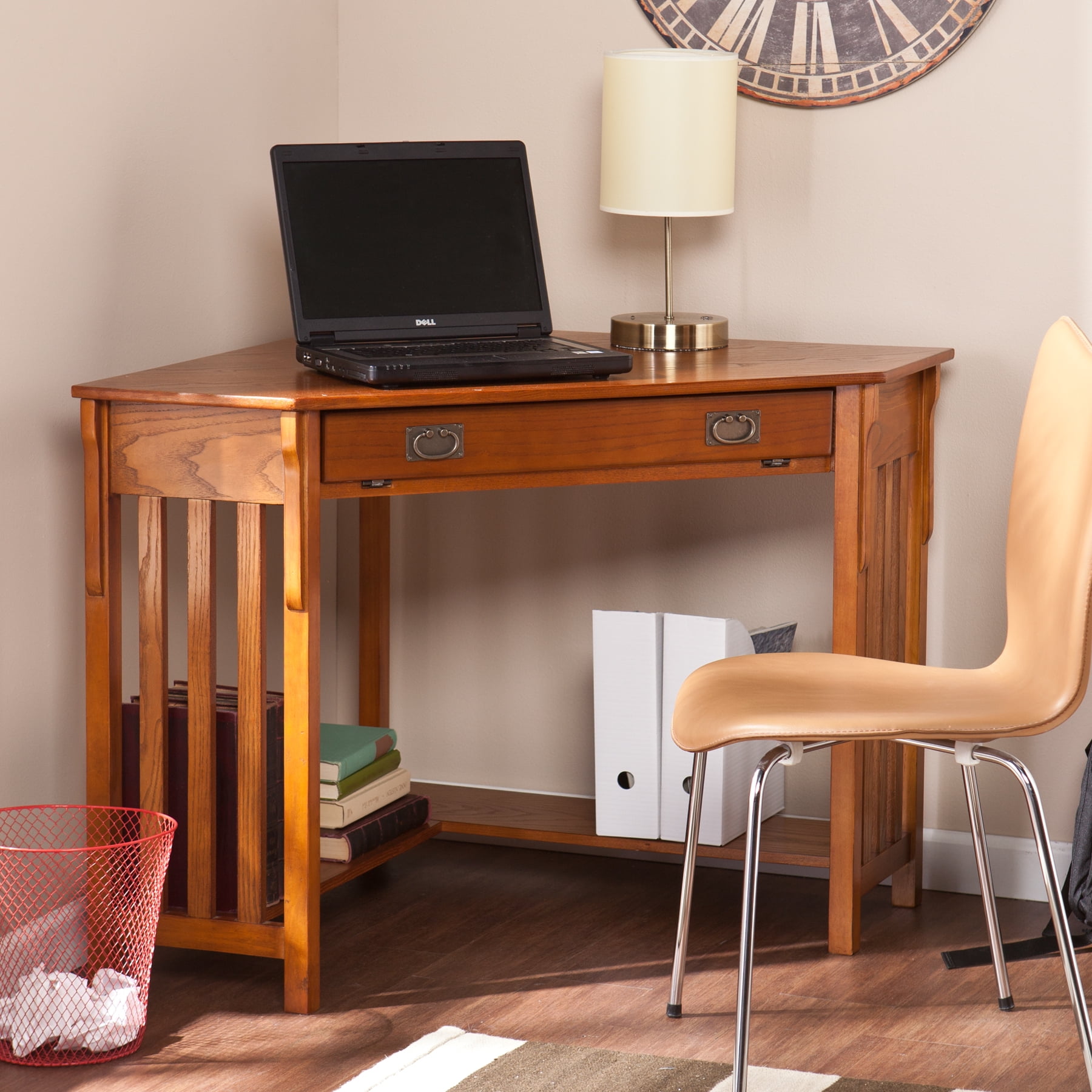 Mission Oak Corner Desk Com