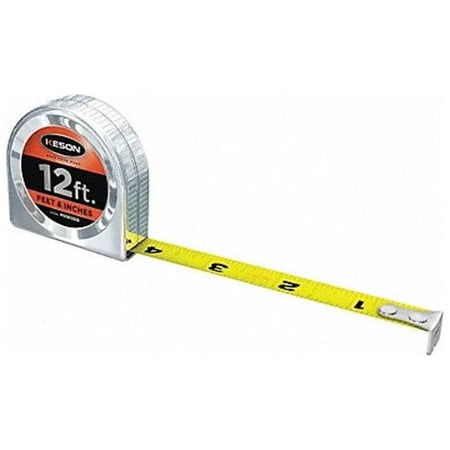 UPC: 0052837027798 | Keson Tape Measure 5/8 In x 12 ft Silver In/Ft PG1812SQ