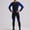 #407-Blue, variant on Handshe Men's Compression Training Sport Suit, High-Stretch Long Sleeve Round Neck Color Blocked Athletic Set for Workout Running High-Intensity Training,Plus Size