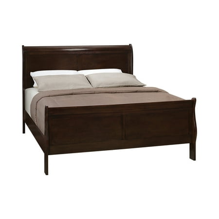 Louis Philippe Eastern King Panel Sleigh Bed Cappuccino INCOMPLETE, Box 2 of 2 ONLY