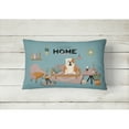 thumbnail image 2 of Carolines Treasures CK7970PW1216 Fawn White English Bulldog Sweet Home Canvas Fabric Decorative Pillow 12H x16W, 2 of 4
