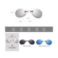 thumbnail image 5 of Gafas de sol con Clip en la nariz para hombre, lentes de sol redondas sin montura, Morpheus de matriz, Mini sin marco, Vintage, UV400, 5 of 5