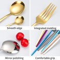 thumbnail image 3 of CNKOO Matte Silverware Set Serve for 6  24 Pieces Heavy Stainless Steel Flatware Set Utensils Cutlery Tableware Set Including Steak Knife Fork and Spoon  Gift Package for Wedding Housewar, 3 of 6