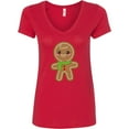 thumbnail image 3 of Inktastic Gingerbread Christmas Women's V-Neck T-Shirt, 3 of 5