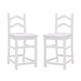 thumbnail image 2 of Linon Lauria 24" Indoor Wood Counter Stool, Set of 2, White, 2 of 10