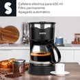 thumbnail image 4 of Cafetera Automática De Goteo Con Jarra De Vidrio De 650 ML Acabado En Negro Y Acero Inoxidable Cafetera Precoladora Cuenta Con Un Filtro, 4 of 8