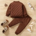 thumbnail image 5 of HAYIMI Boys Long Sleeve Quilted Jacket And Pants Two Piece Outfit Sets Toddler Baby Casual Soft Clothing Sets, 5 of 8