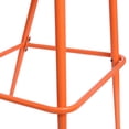 thumbnail image 6 of Darcy Modern Rope Weave Outdoor Patio Bar Stool, Aluminum Frame, Orange, Set of 2, 6 of 11