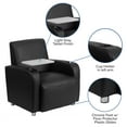 thumbnail image 4 of Flash Furniture George LeatherSoft Waiting Room Guest Chair with Tablet Arm and Cup Holder, Black, 4 of 13