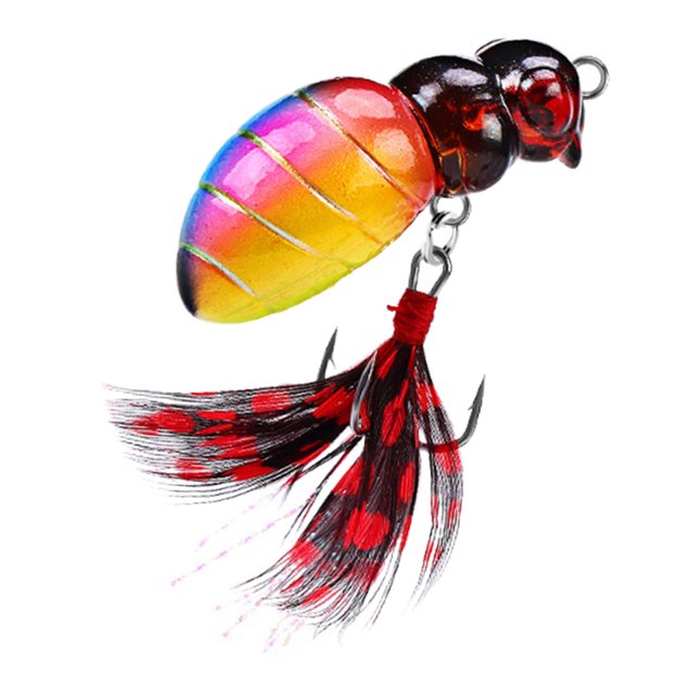 Almencla Leurres de Pêche Accessoires de Pêche Réalistes Leurres Durs pour Truite Saumon Perche Tête Rouge
